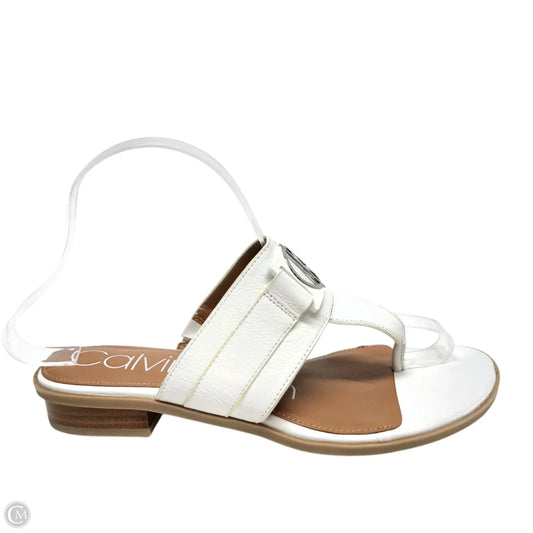 Sandals Flats By Calvin Klein In White, Size: 7
