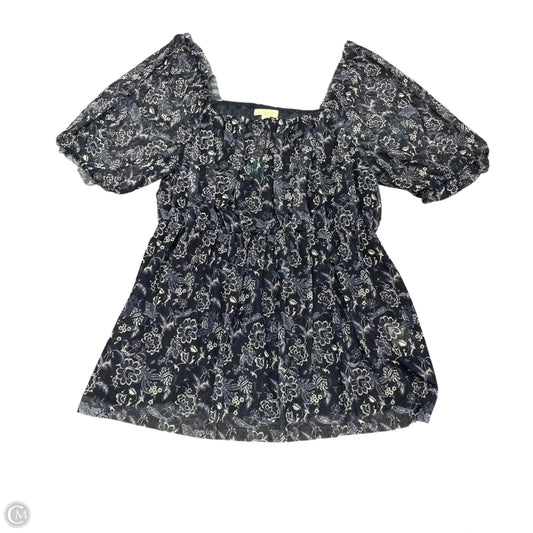 Top Short Sleeve By Cmc In Navy, Size: L