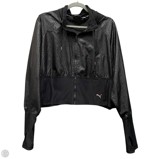 Athletic Jacket By Puma In Black, Size: Xl
