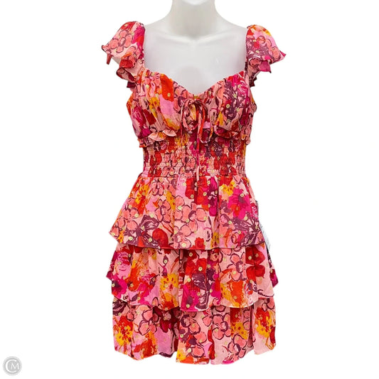 Dress Party Short By Cmc In Orange & Pink, Size: M