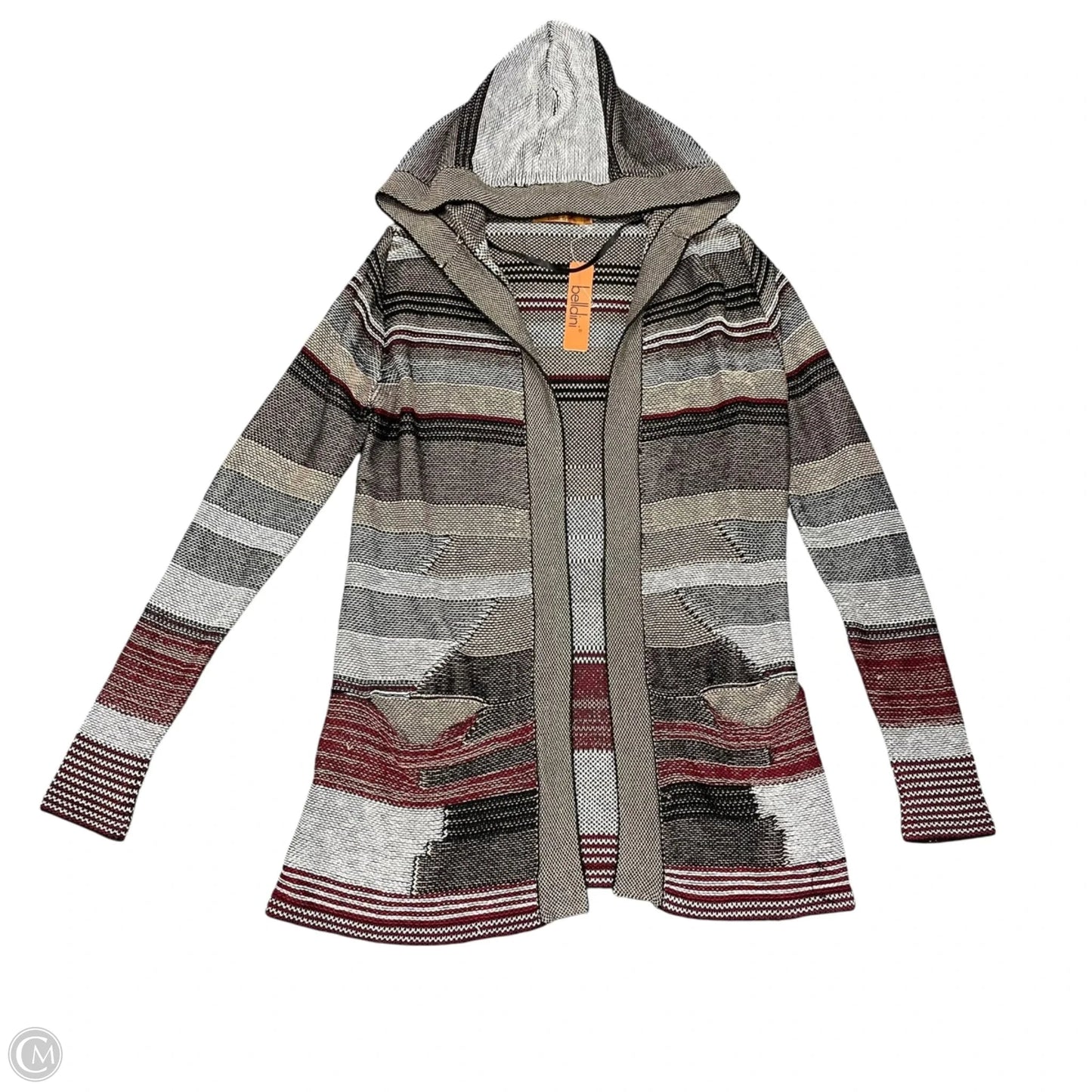 Sweater Cardigan By Belldini In Black & Red, Size: S