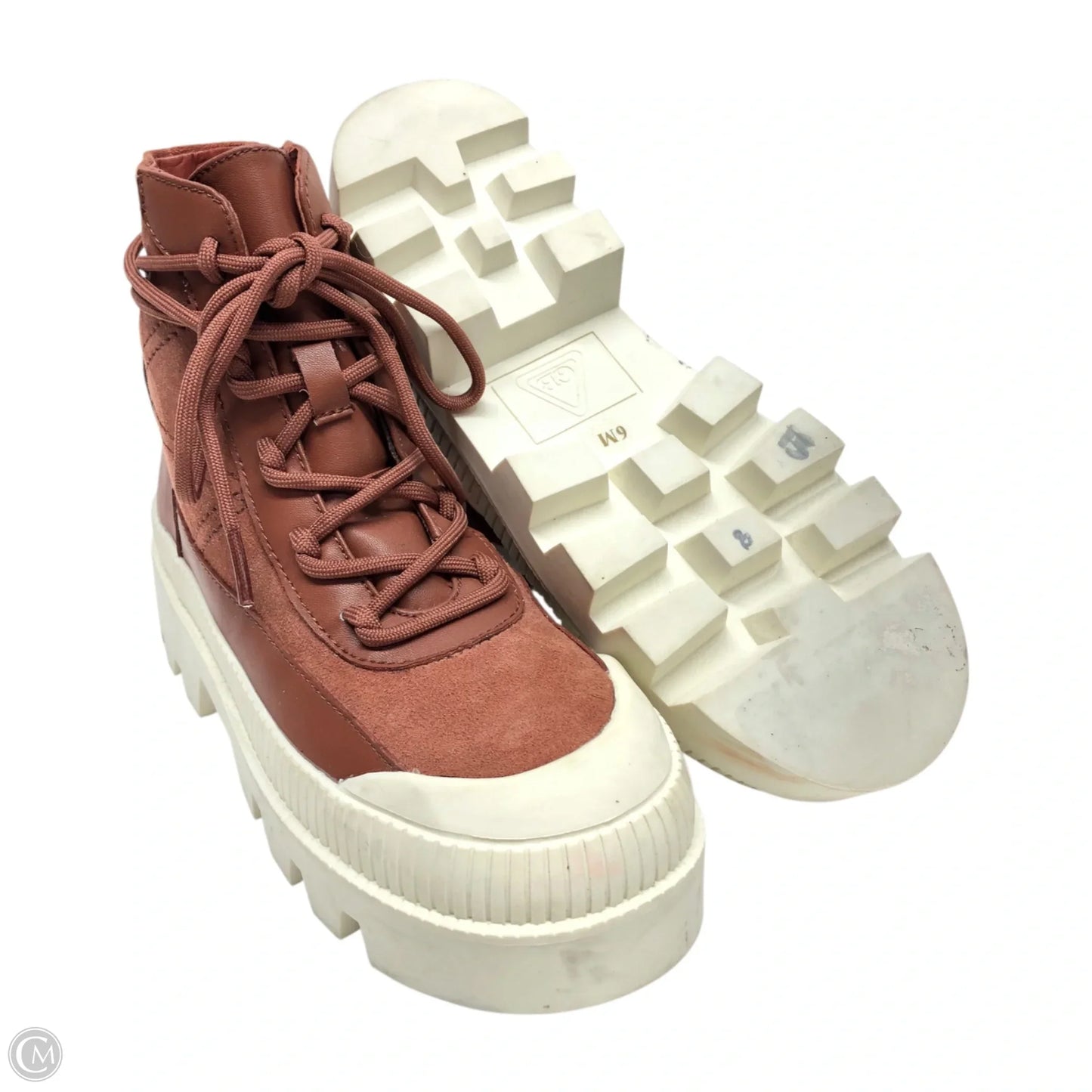 Boots Combat By Gianni Bini In Brown & White, Size: 6