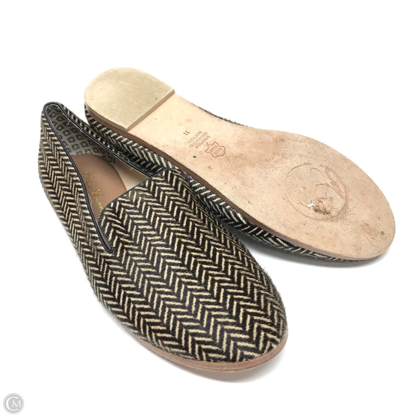 Shoes Flats By Cmc In Black & Cream, Size: 11