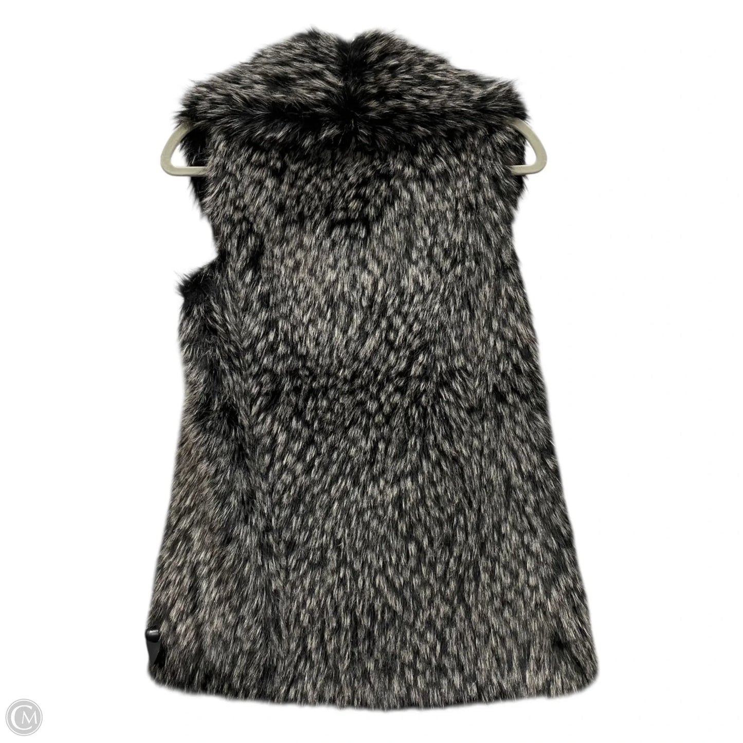 Vest Faux Fur & Sherpa By White House Black Market In Black & Grey, Size: Xxs