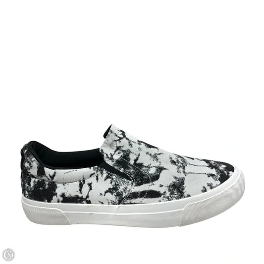 Shoes Flats By Clothes Mentor In Black & White, Size: 10