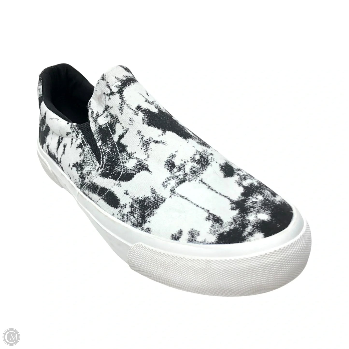 Shoes Flats By Clothes Mentor In Black & White, Size: 10