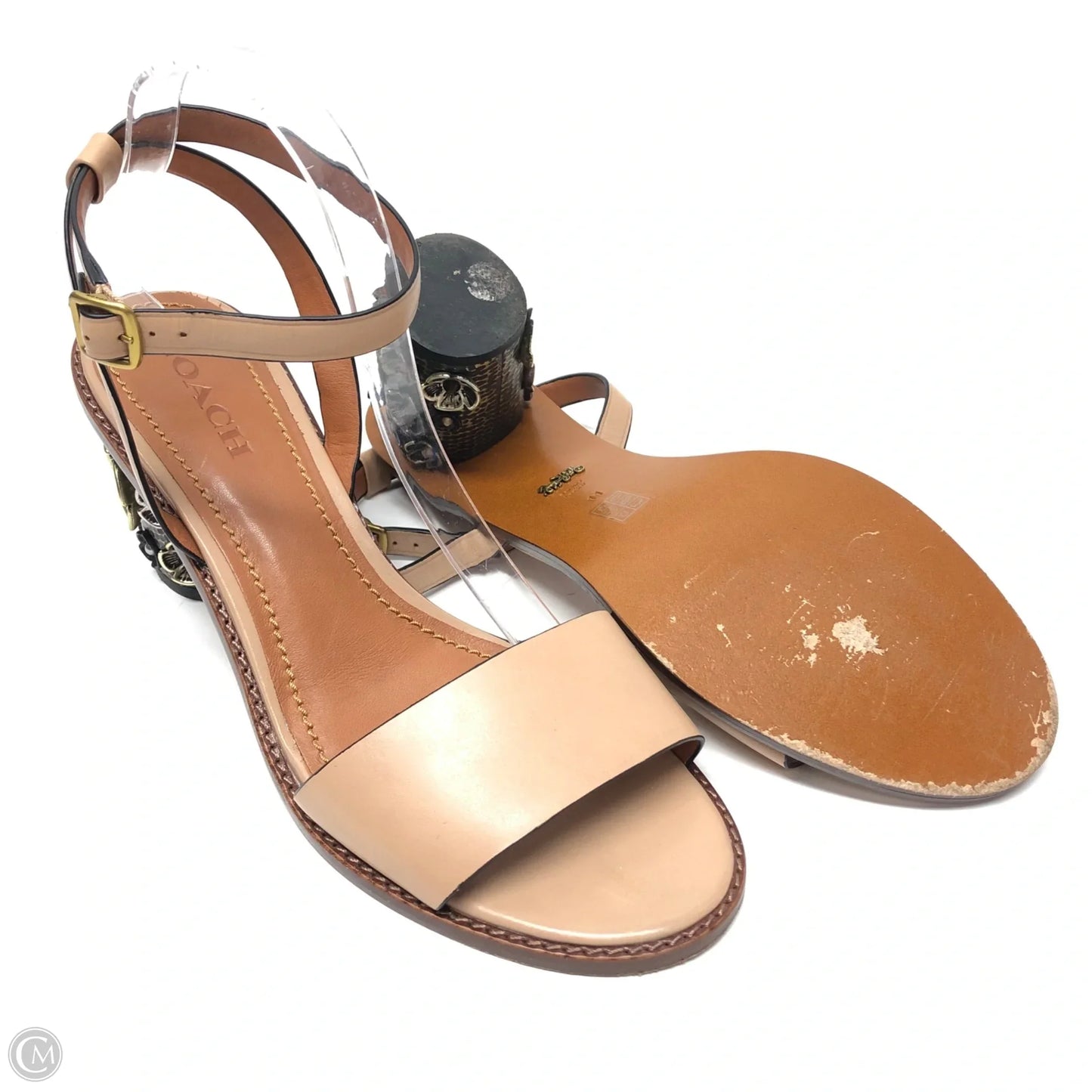 Sandals Designer By Coach In Beige, Size: 11