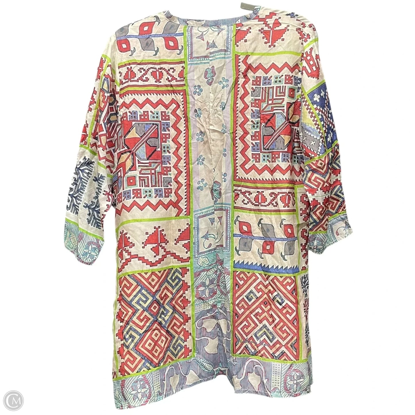 Top Long Sleeve By Johnny Was In Blue & Red & White, Size: S