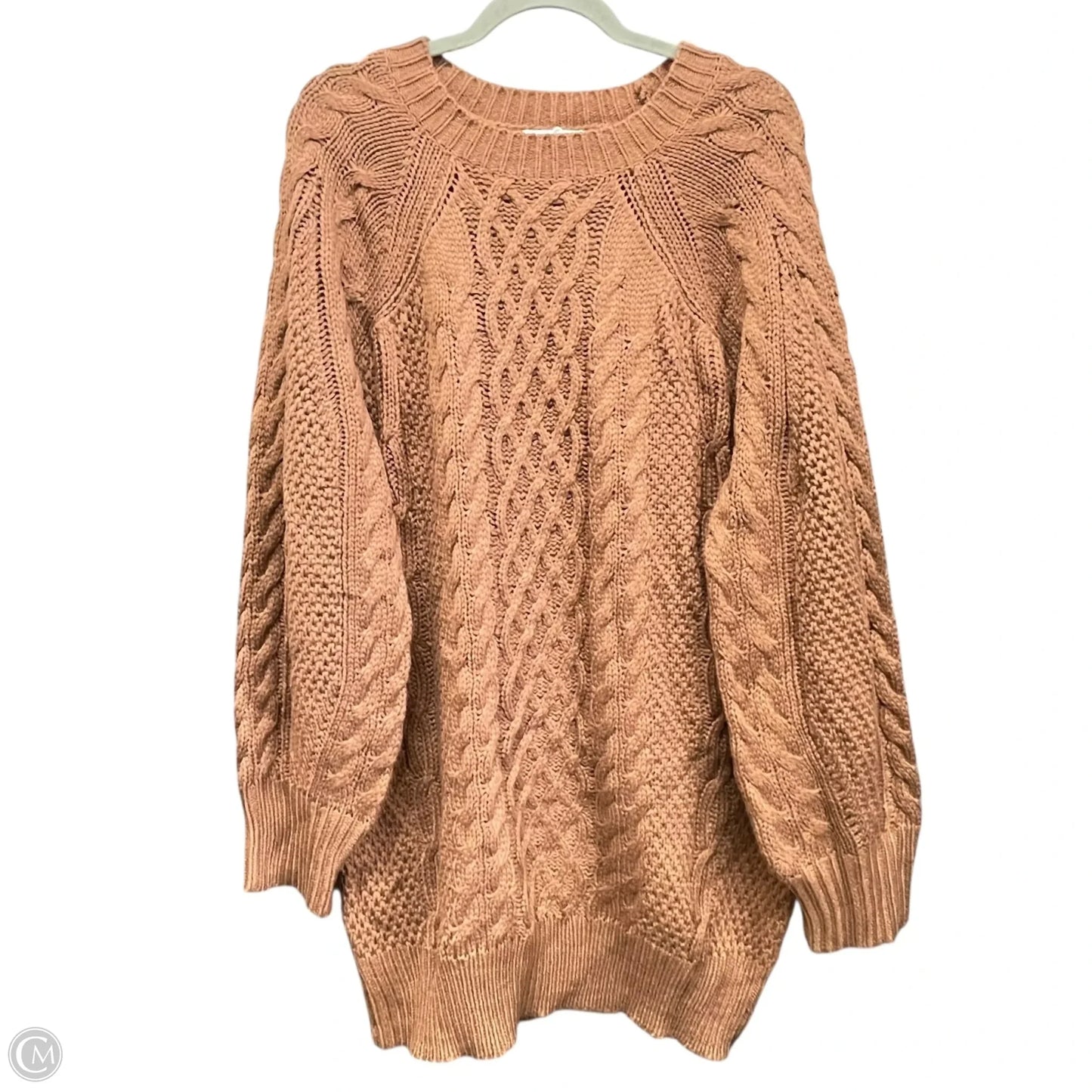 Dress Sweater By Clothes Mentor In Brown, Size: Xl