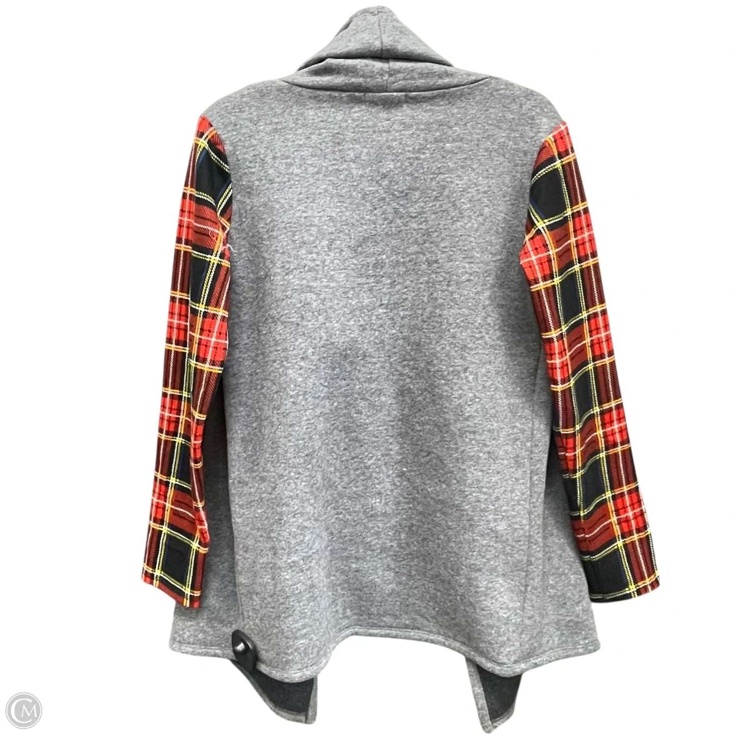 Sweater Cardigan By Thml In Grey & Red, Size: S