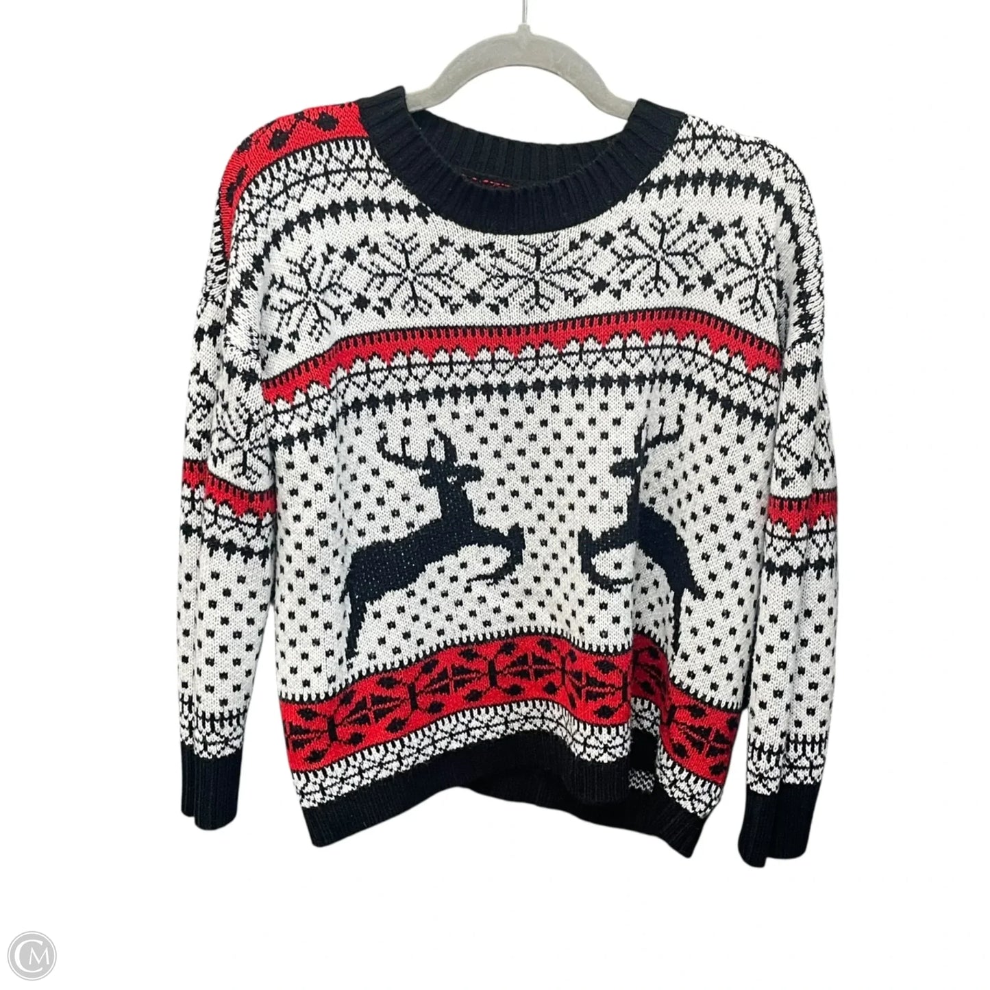 Sweater By Shein In Black & White, Size: 6