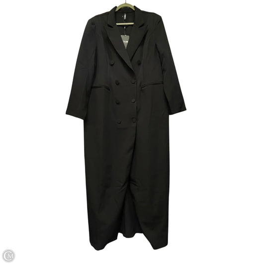 Coat Trench Coat By Cme In Black, Size: 2x