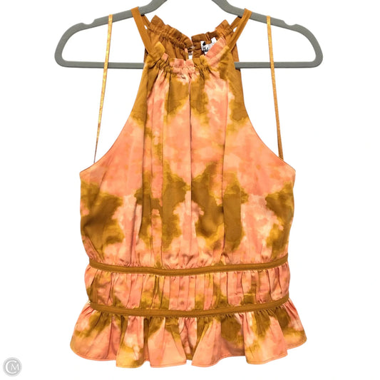 Blouse Sleeveless By Sam Edelman In Orange & Yellow, Size: S