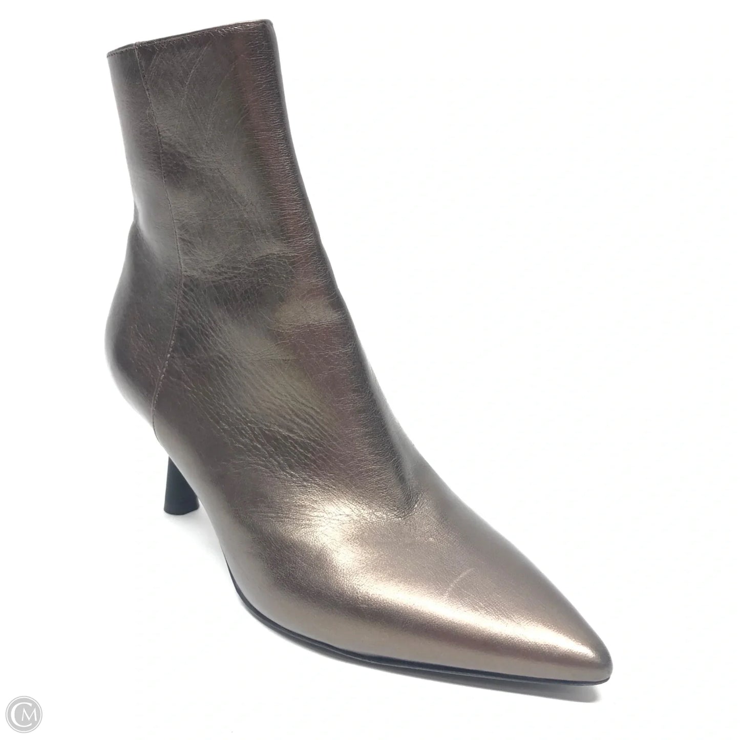Boots Ankle Heels By Agl In Grey, Size: 7