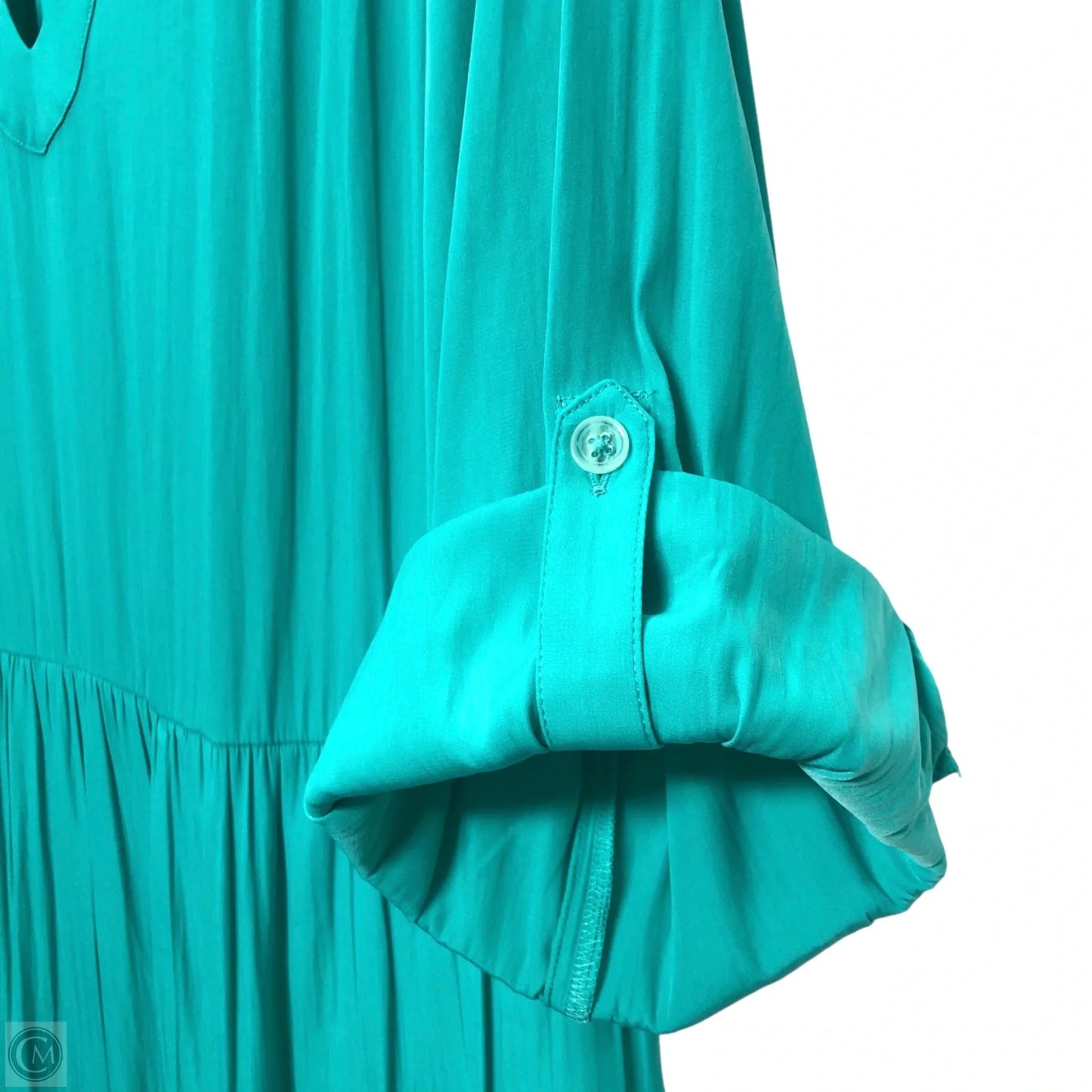 Dress Casual Midi By Chicos In Green, Size: 8