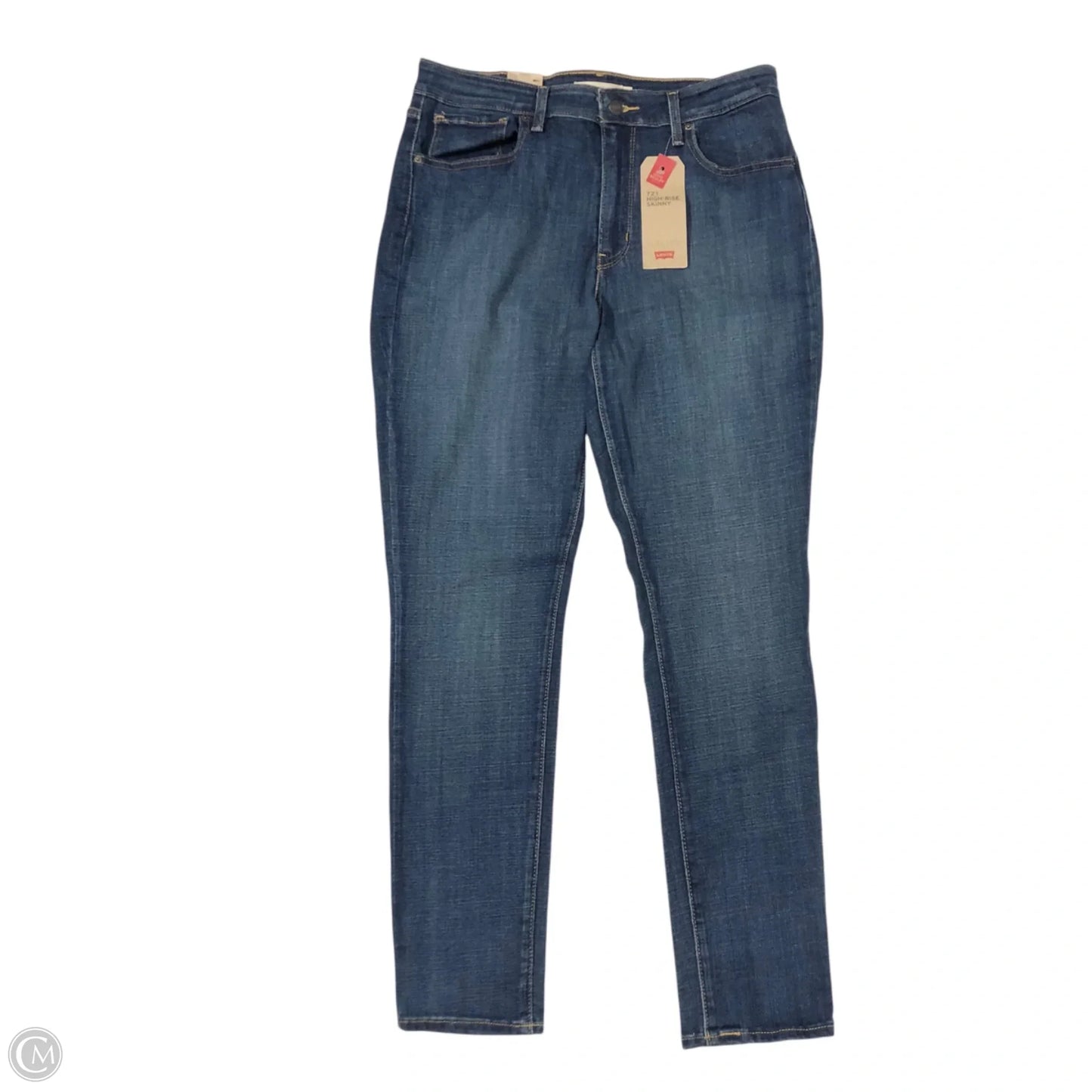 Jeans Skinny By Levis In Blue Denim, Size: 14