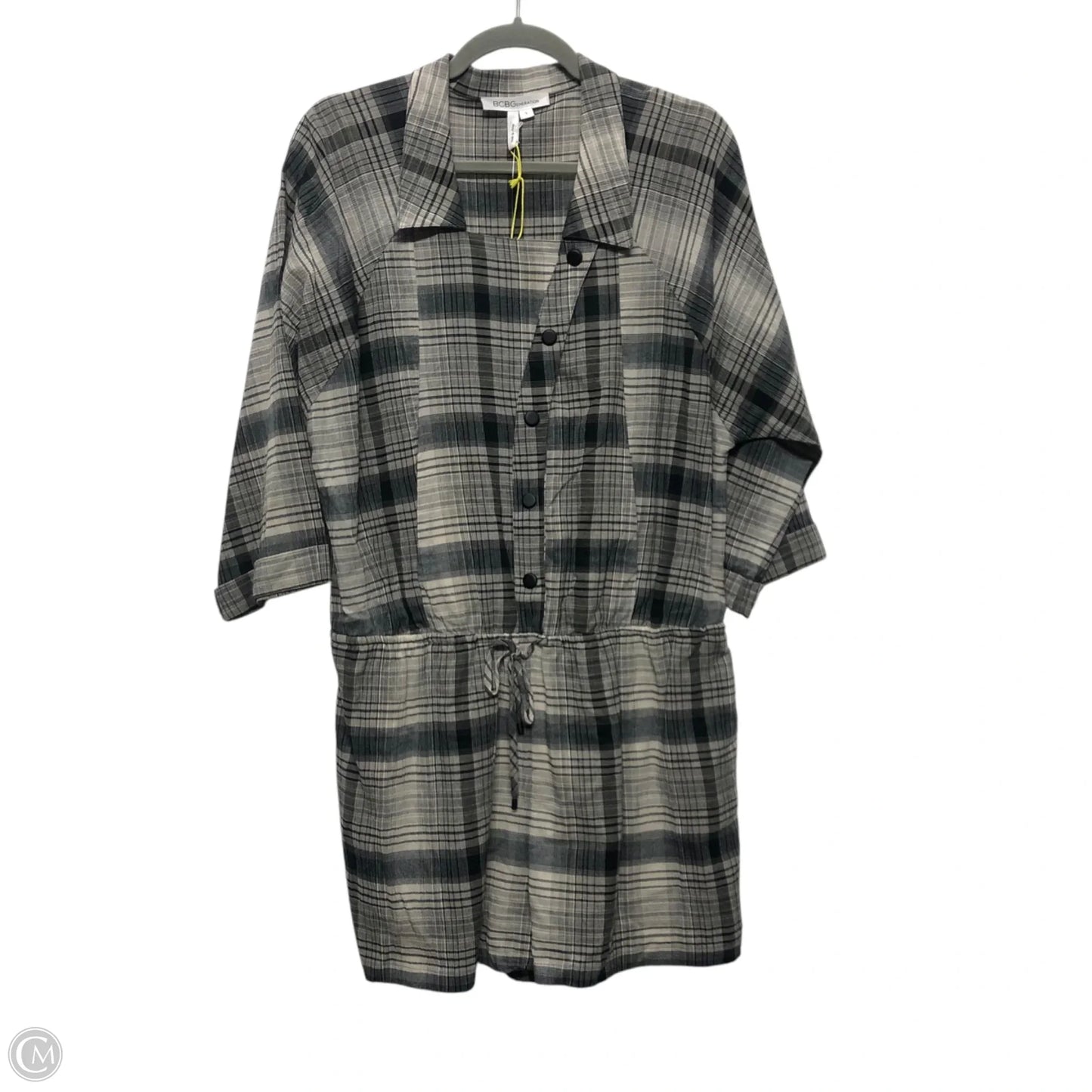 Romper By Bcbgeneration In Plaid Pattern, Size: L