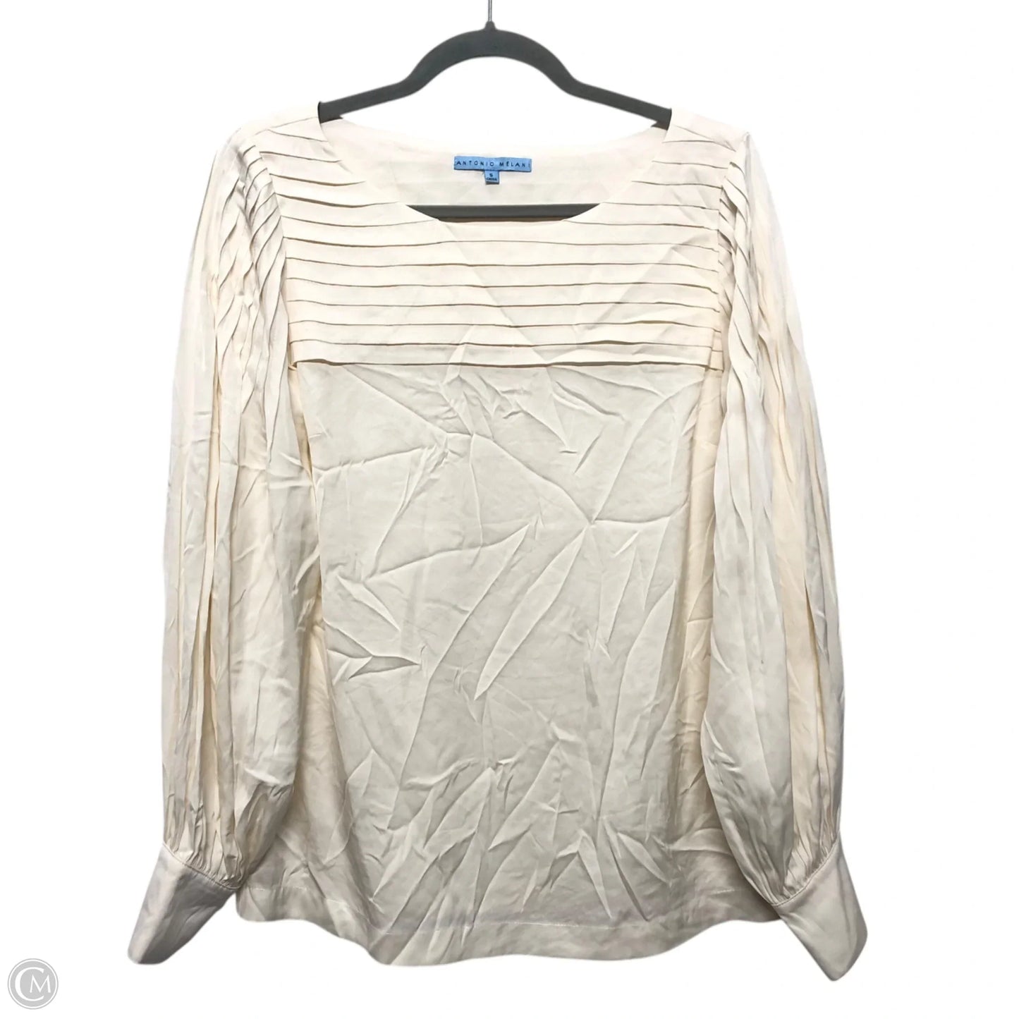 Blouse Long Sleeve By Antonio Melani In Cream, Size: S