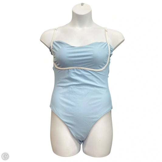 Swimsuit By Fashion Nova In Blue & White, Size: Xl