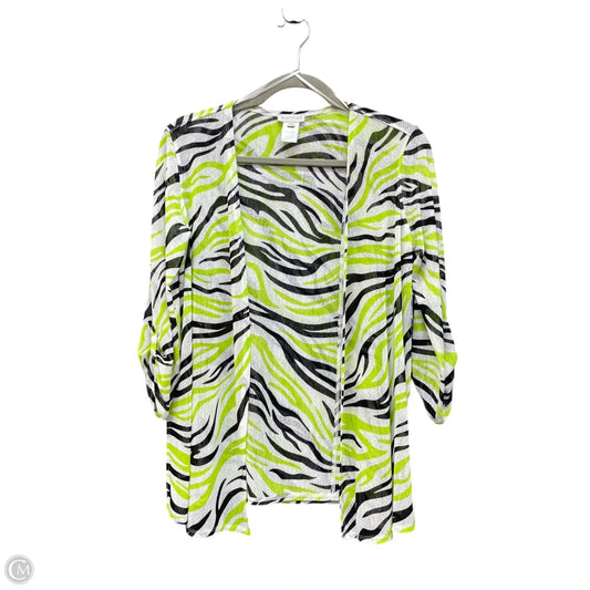 Cardigan By Multiples In Black & Green, Size: Sp