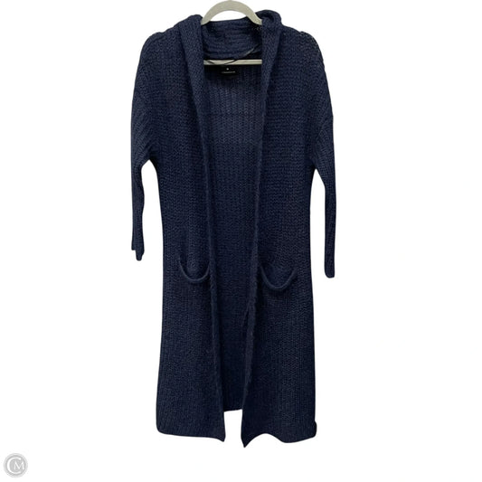 Sweater Cardigan By Anthropologie In Navy, Size: L