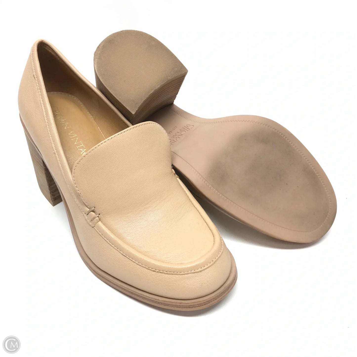 Shoes Heels Block By Crown Vintage In Tan, Size: 8.5