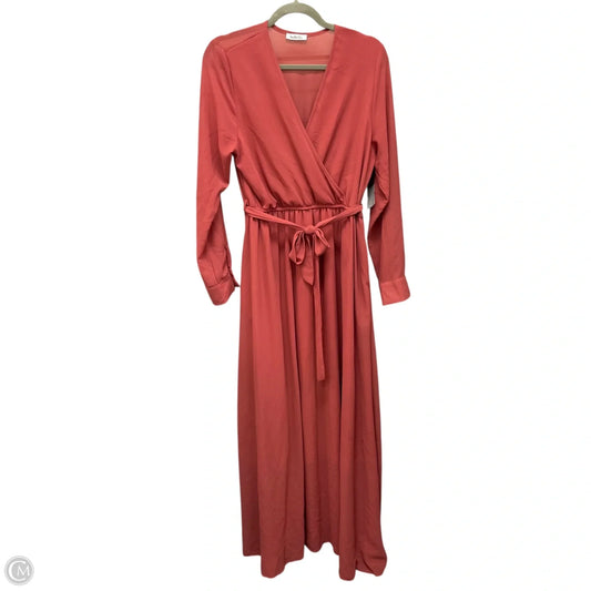 Dress Casual Maxi By Clothes Mentor In Rose Gold, Size: L
