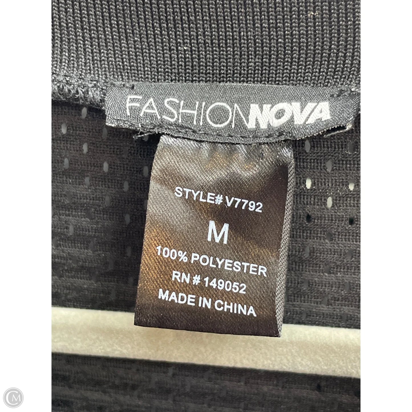 Top Short Sleeve By Fashion Nova In Black & Silver, Size: M