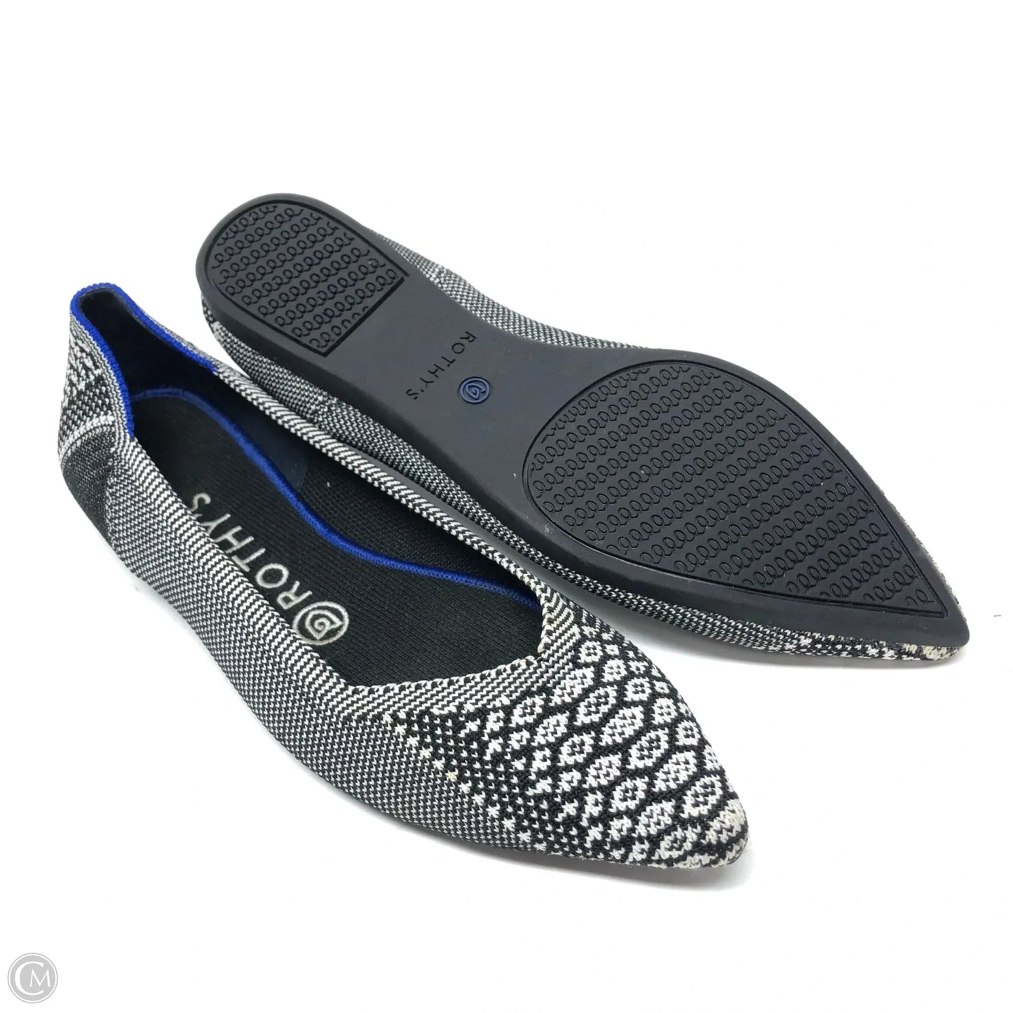 Shoes Flats By Rothys In Black & White, Size: 7