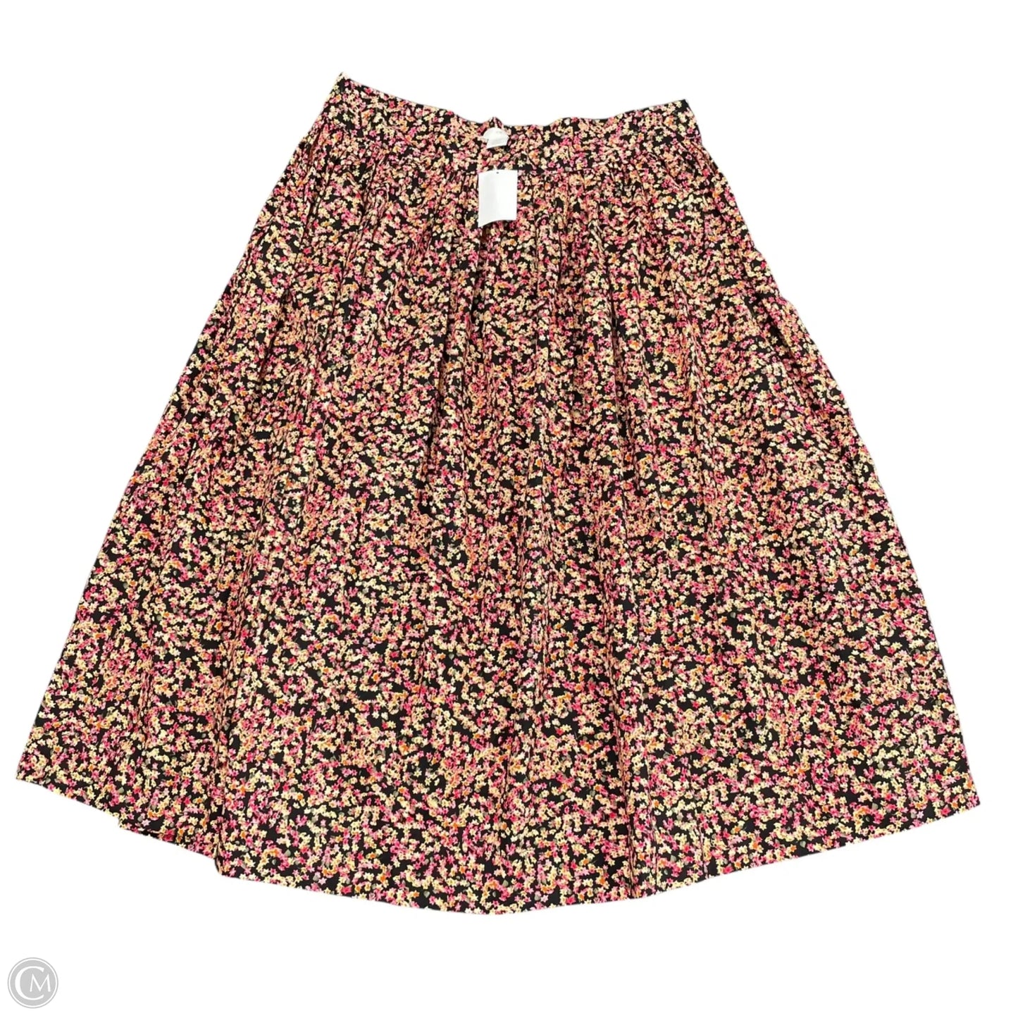 Skirt Midi By H&m In Floral Print, Size: 16