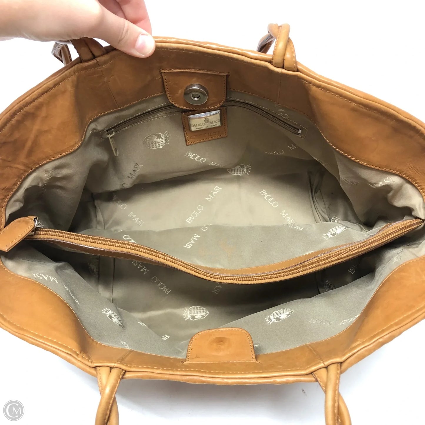 Tote Leather By Cmc, Size: Medium