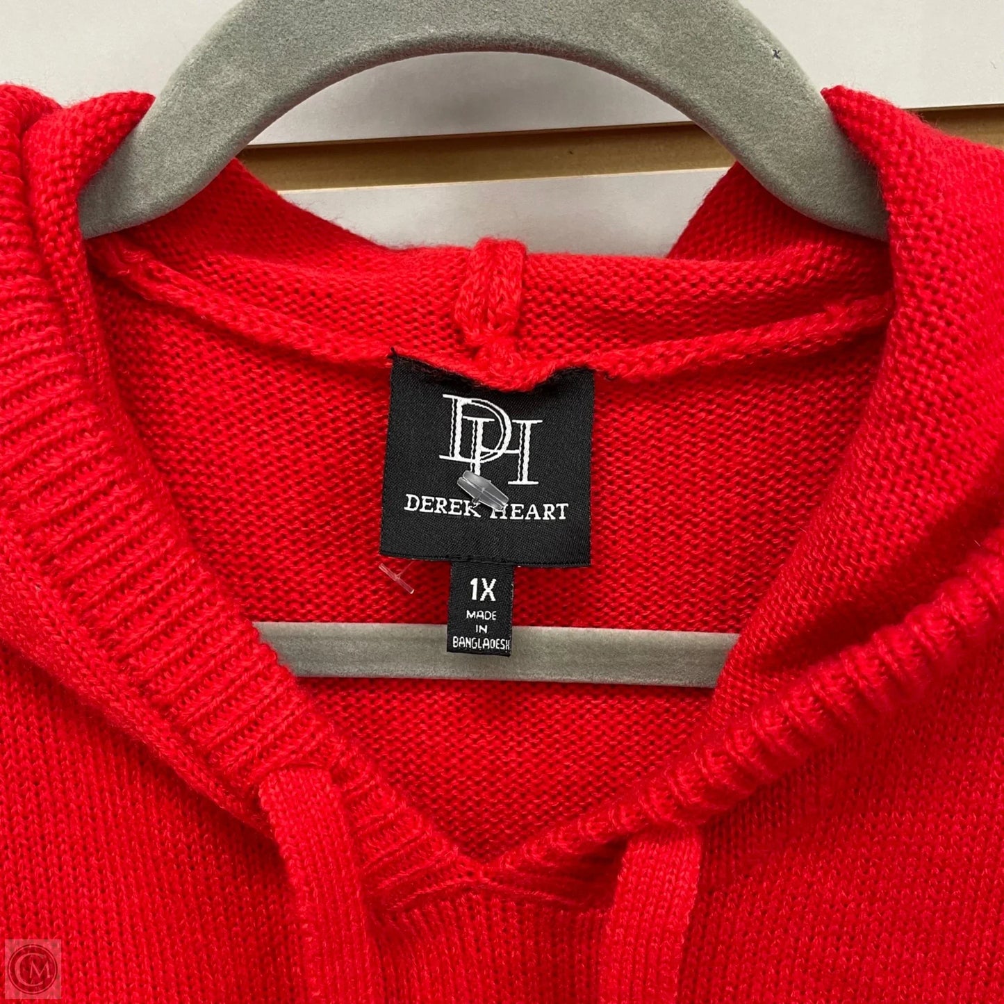 Dress Sweater By Derek Heart In Red & White, Size: 1x