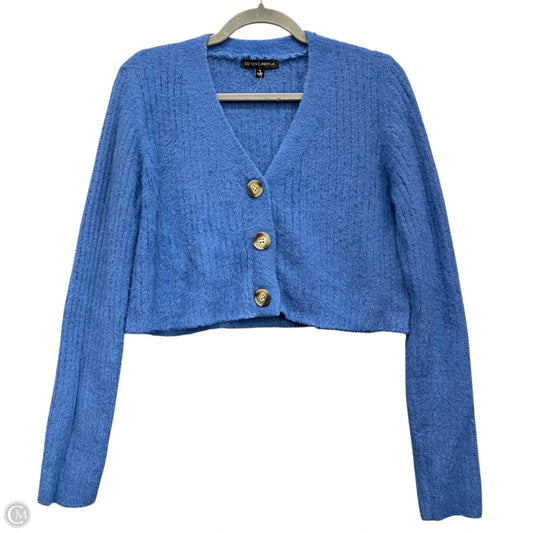 Sweater Cardigan By Cotton Candy In Blue, Size: M