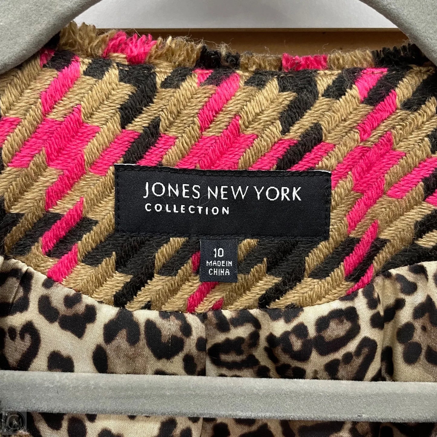 Blazer By Jones New York In Black & Tan, Size: 10