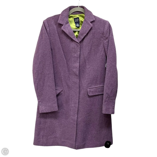 Coat Peacoat By Gap In Purple, Size: Xs