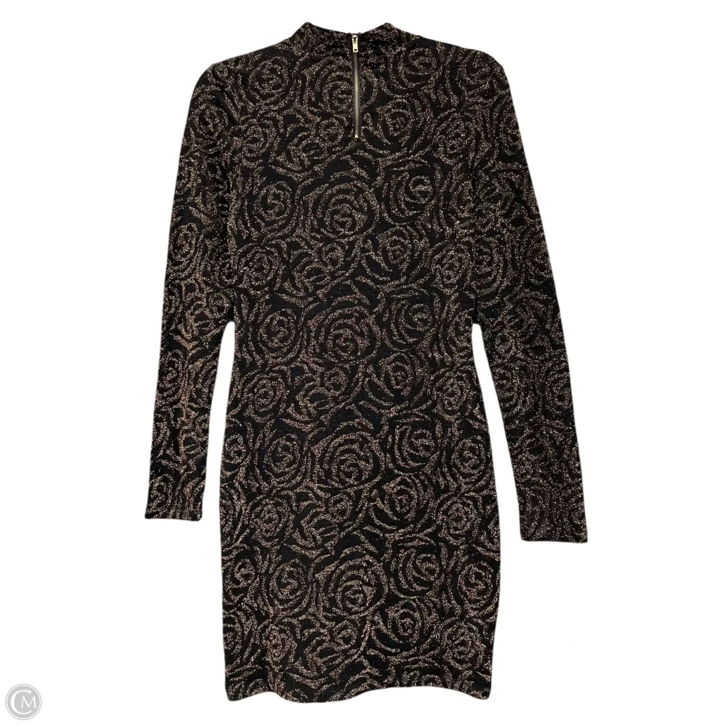 Dress Party Short By Guess In Black & Gold, Size: M