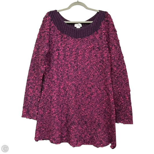 Sweater By Soft Surroundings In Pink & Purple, Size: Xl