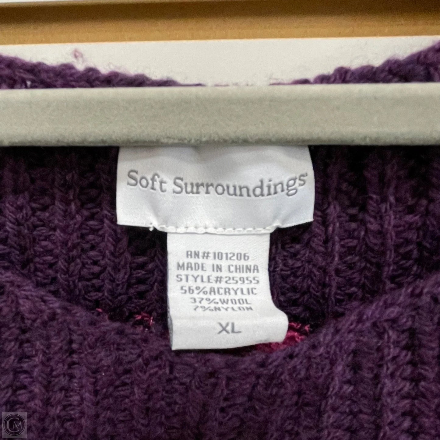 Sweater By Soft Surroundings In Pink & Purple, Size: Xl