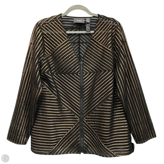 Jacket Other By Chicos In Black & Gold, Size: L