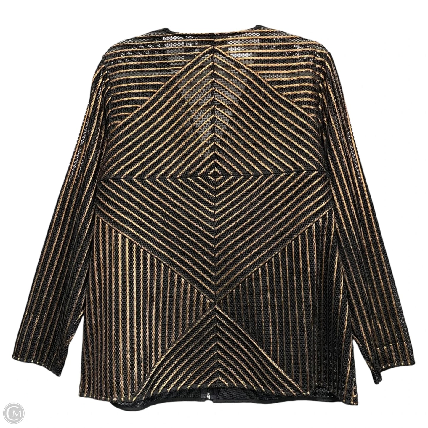 Jacket Other By Chicos In Black & Gold, Size: L