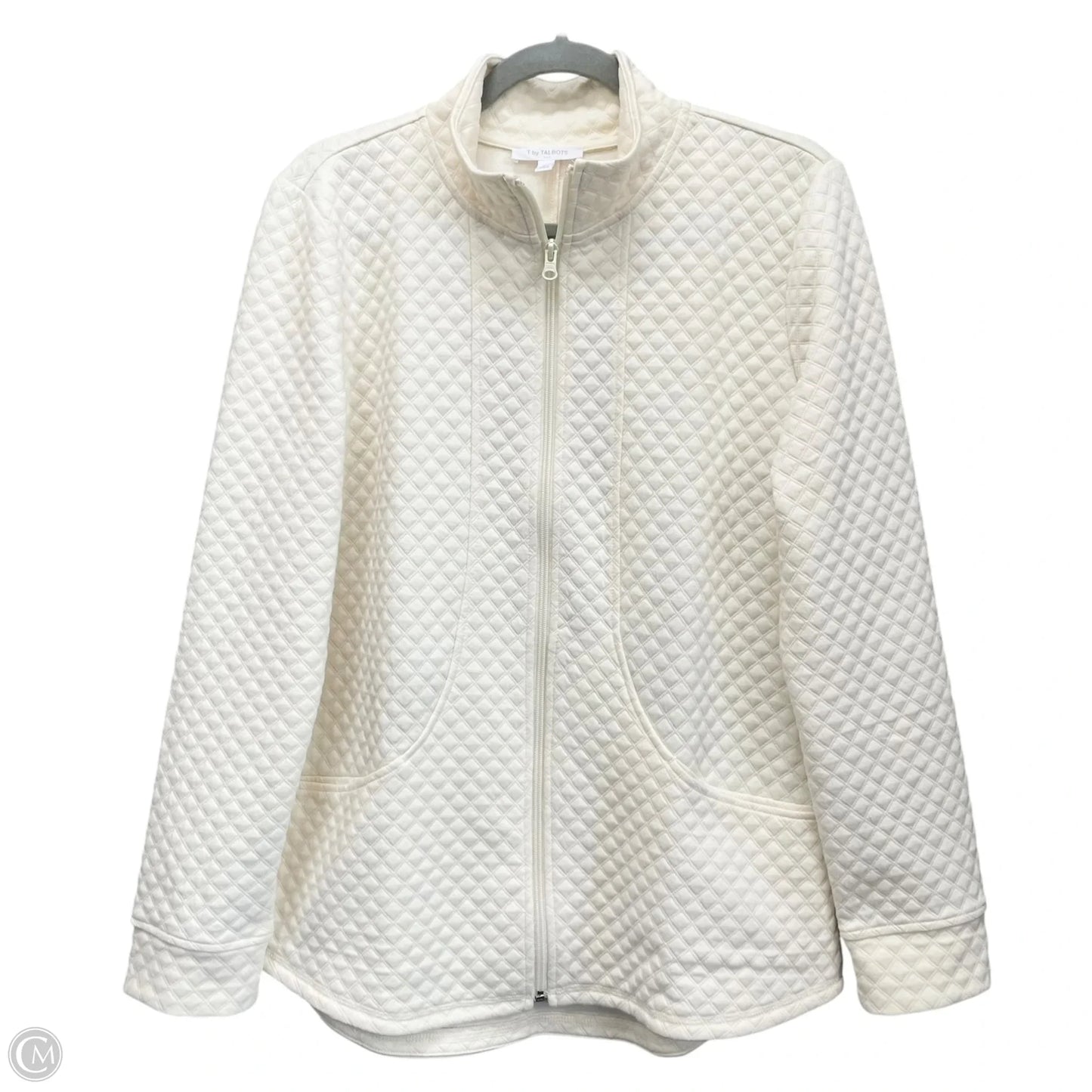 Sweater Cardigan By Talbots In Cream, Size: M