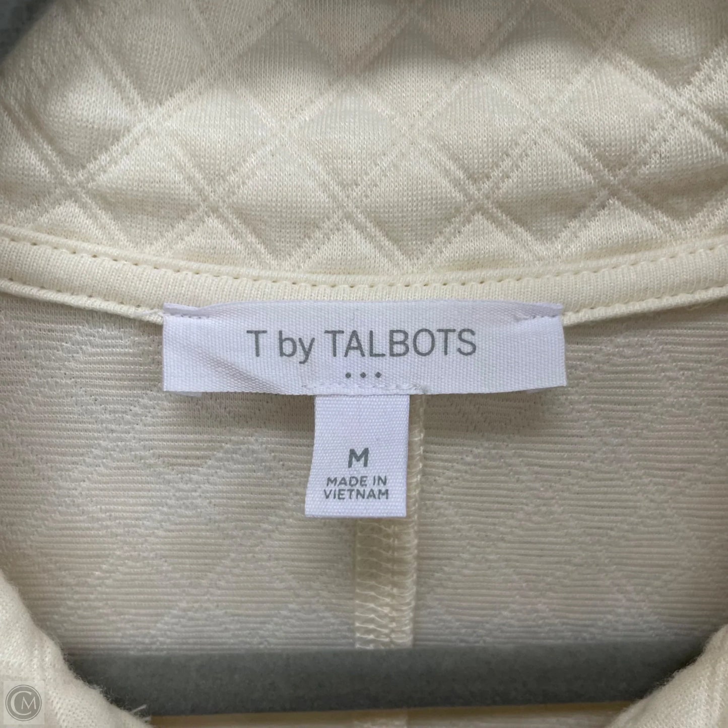 Sweater Cardigan By Talbots In Cream, Size: M