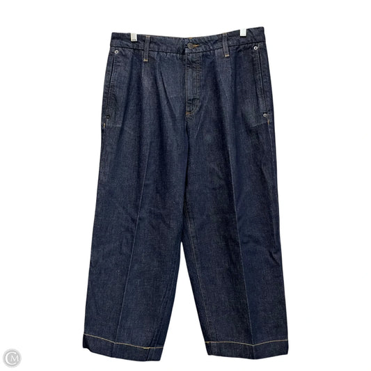 Jeans Straight By Banana Republic In Blue Denim, Size: 8