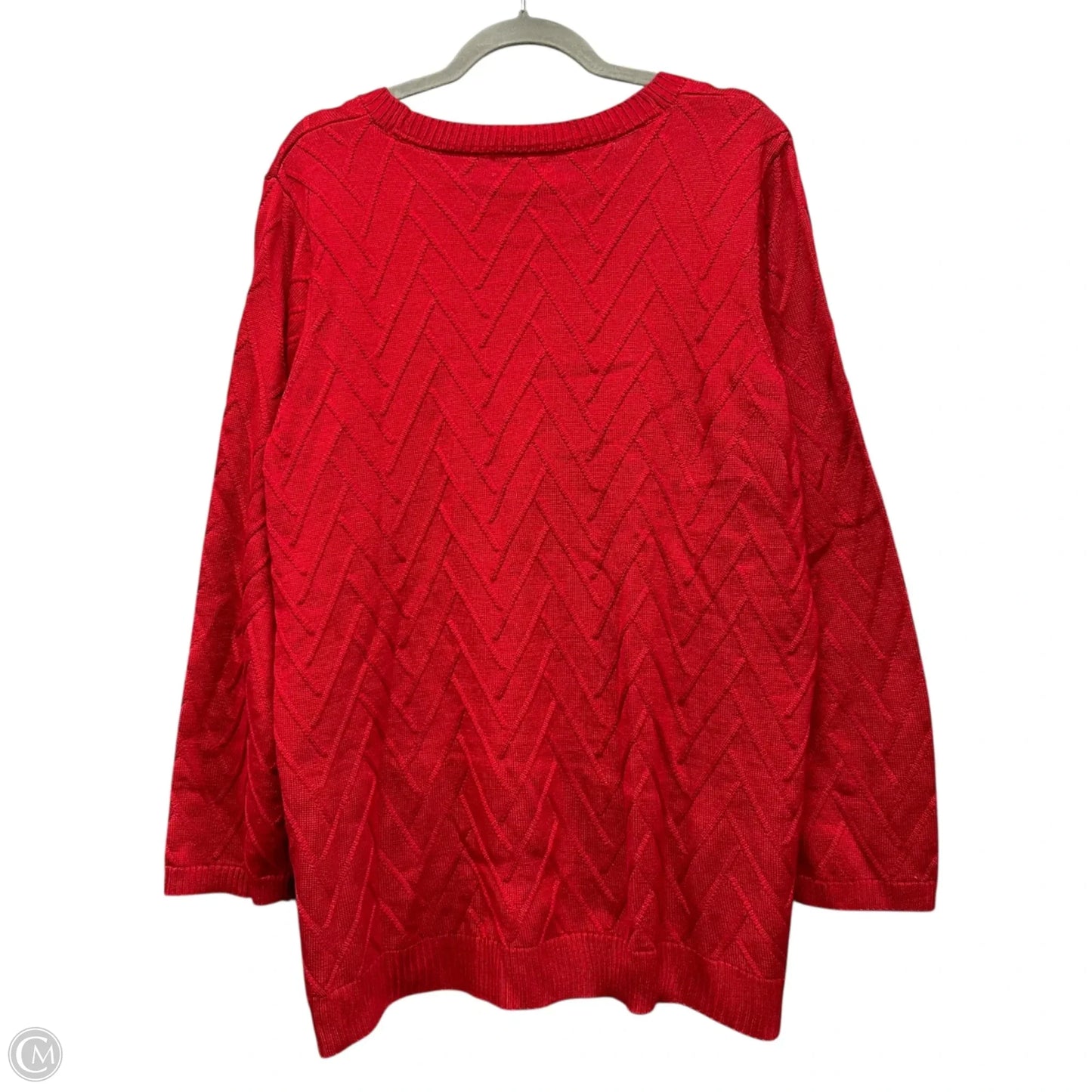 Sweater By Calvin Klein In Red, Size: 2x