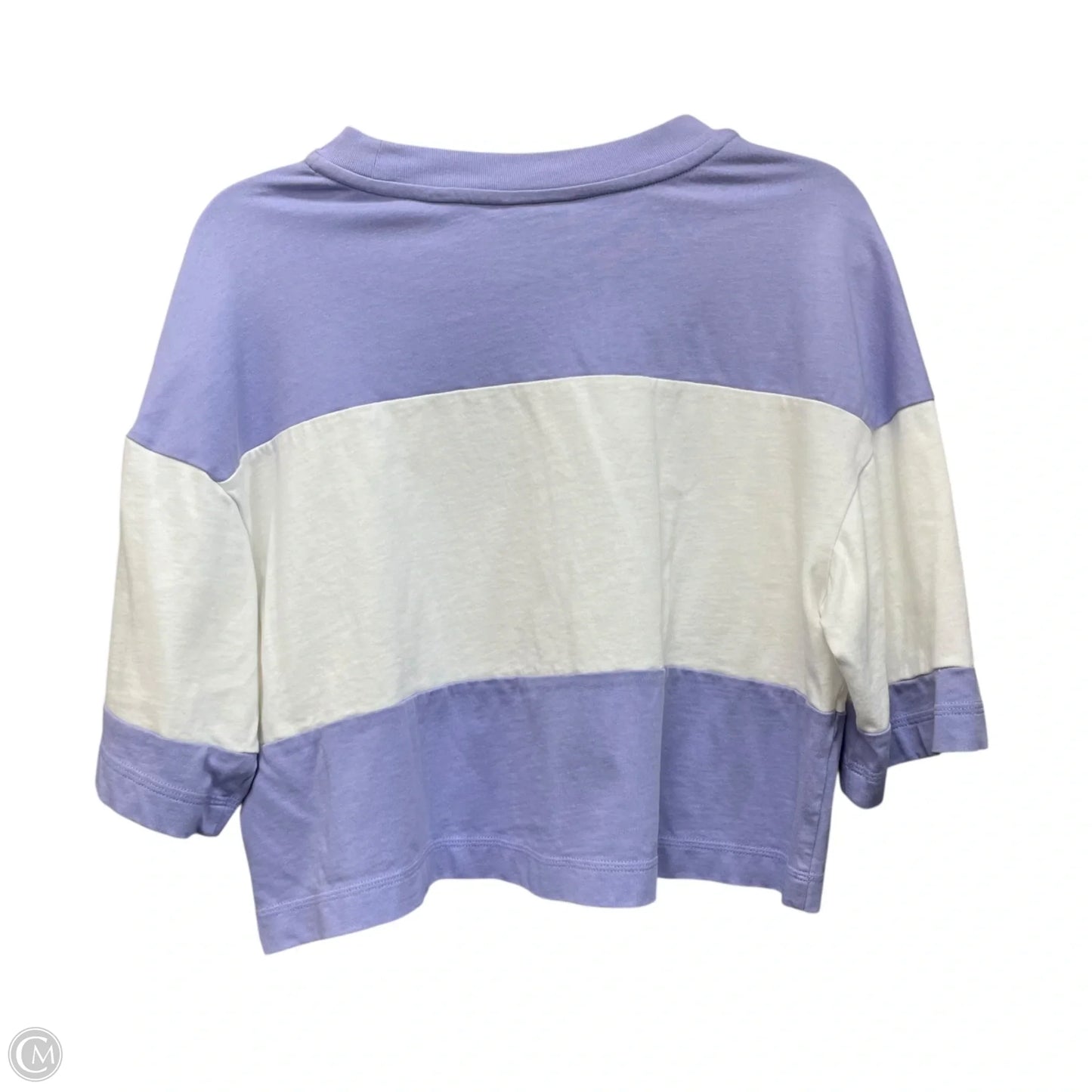 Top Short Sleeve By Nike Apparel In Purple & White, Size: L
