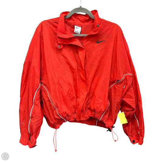 Jacket Windbreaker By Nike Apparel In Red, Size: M