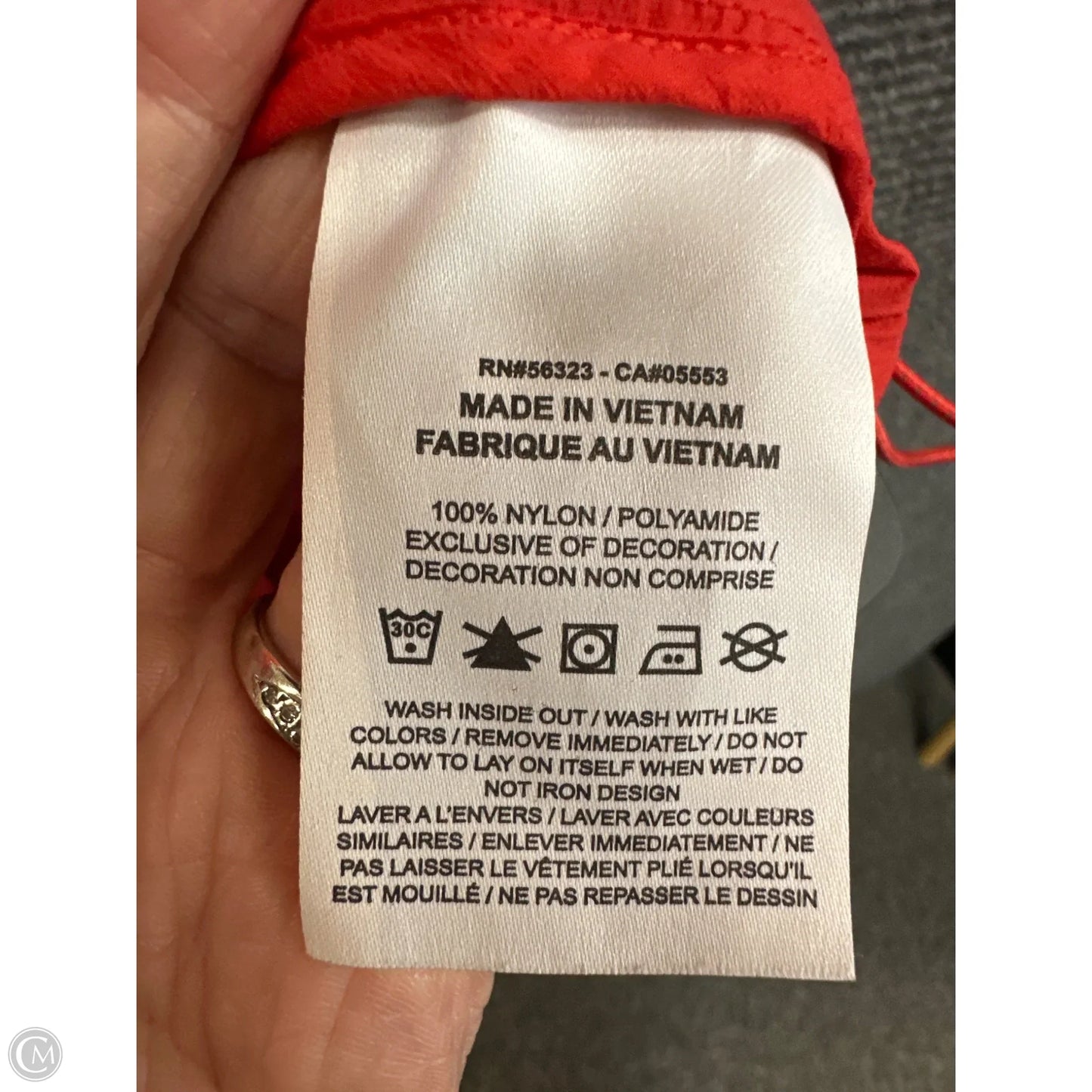 Jacket Windbreaker By Nike Apparel In Red, Size: M