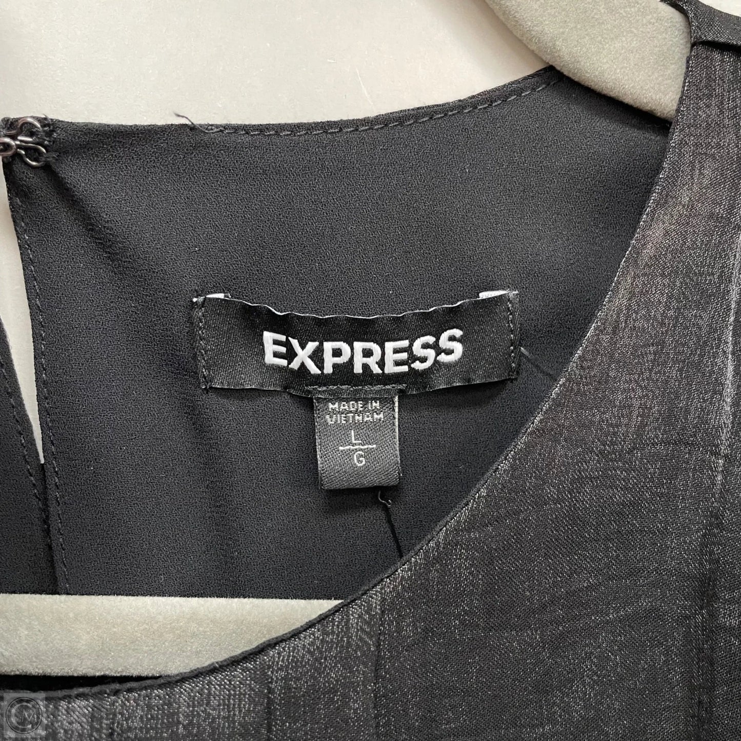 Blouse Short Sleeve By Express In Black, Size: L