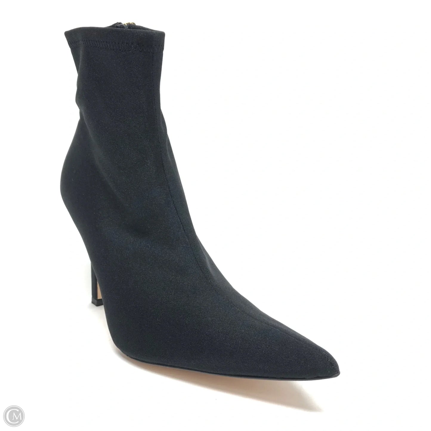 Boots Ankle Heels By Good American In Black & Gold, Size: 11.5