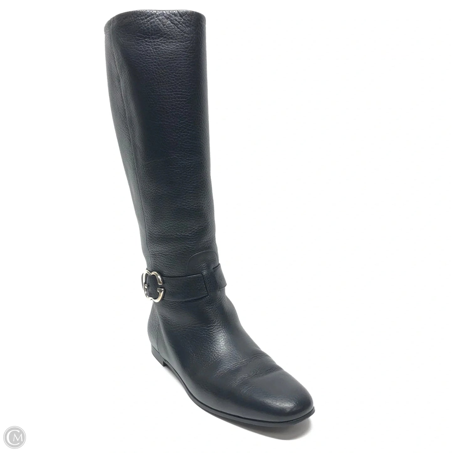 Boots Luxury Designer By Gucci In Black, Size: 10.5